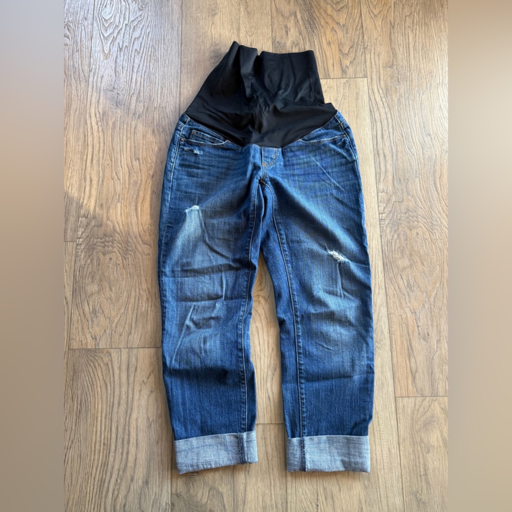 LOFT Maternity Full Panel Boot-Cut Jeans Women’s Size 0 Medium Wash